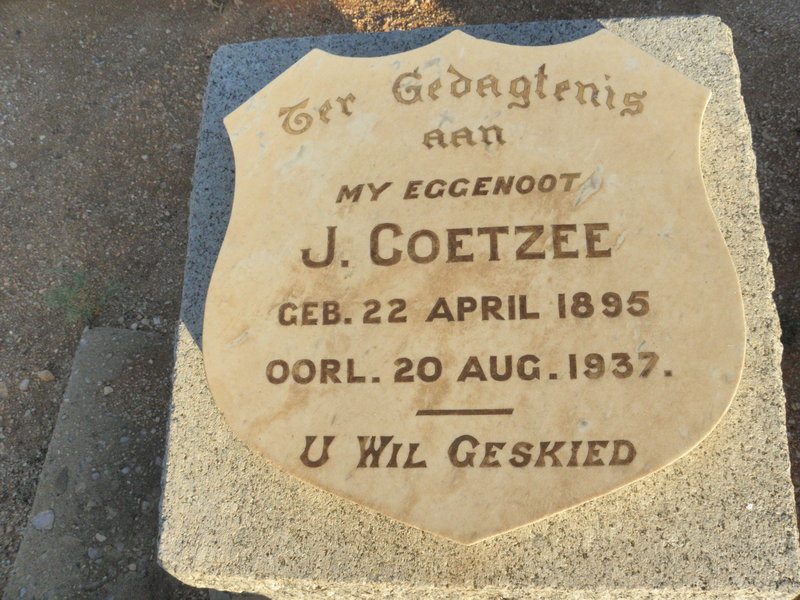 COETZEE J. 1895-1937