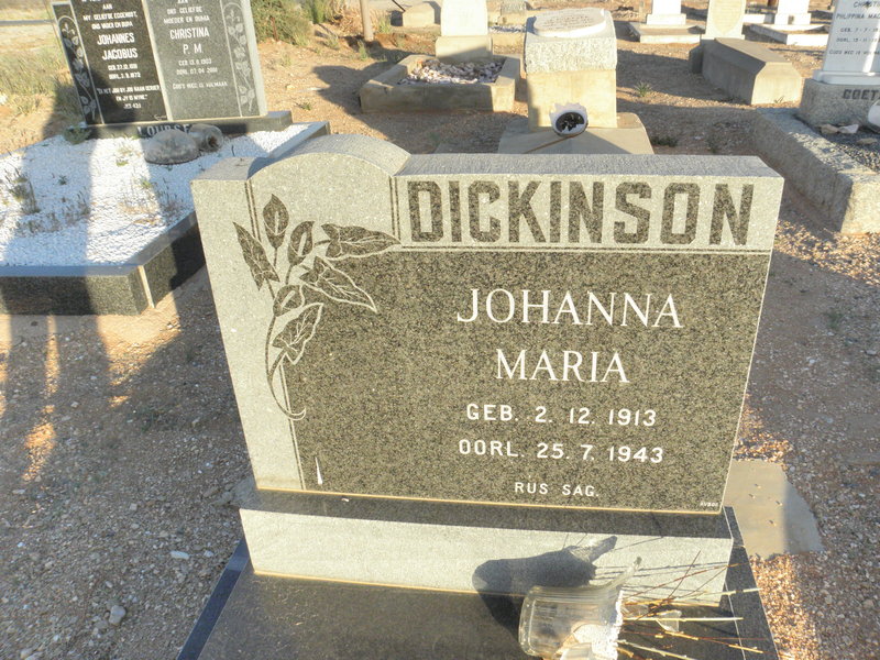 DICKINSON Johanna Maria 1913-1943