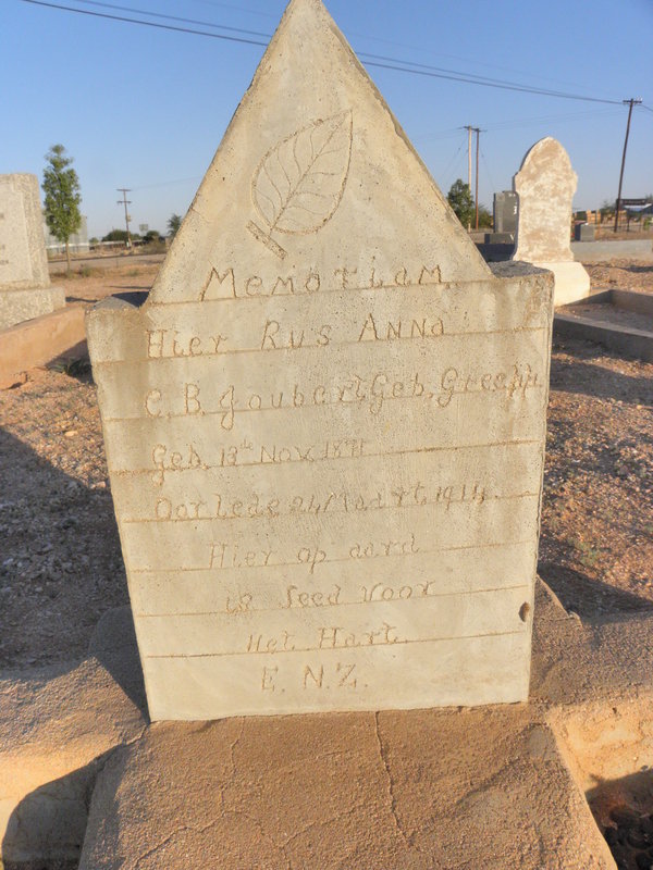 JOUBERT Anna C.B. nee GREEFF 1871-1914