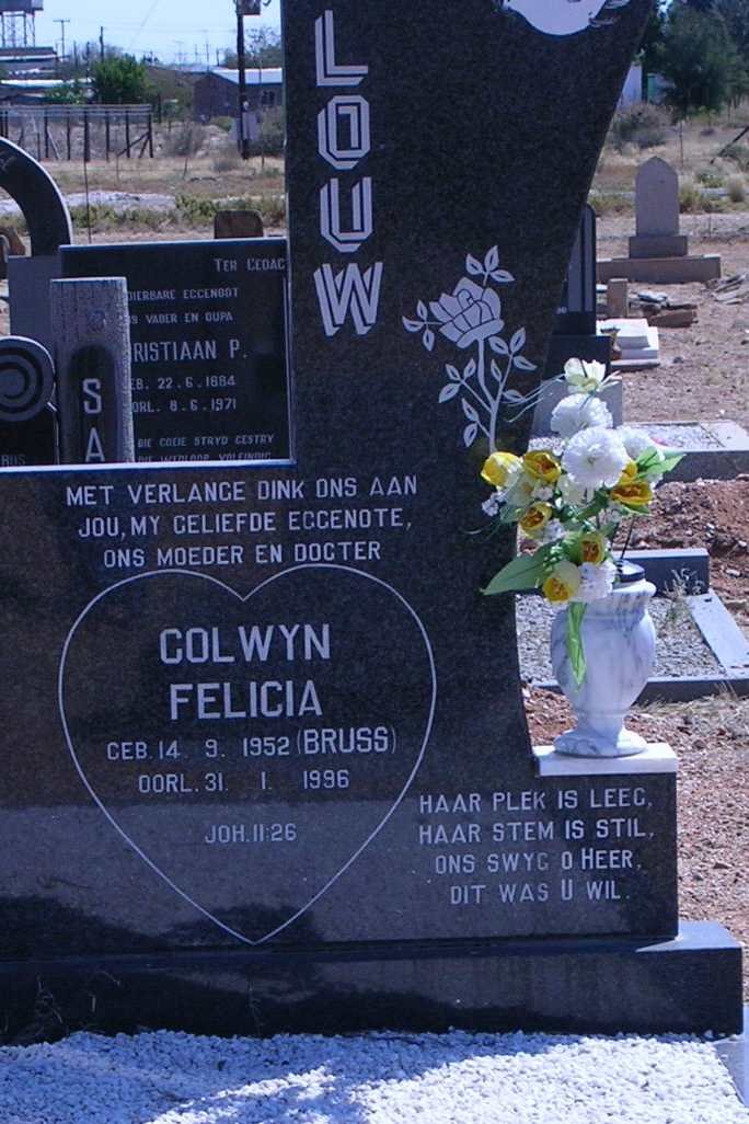 LOUW Colwyn Felicia geb. BRUSS 1952-1996