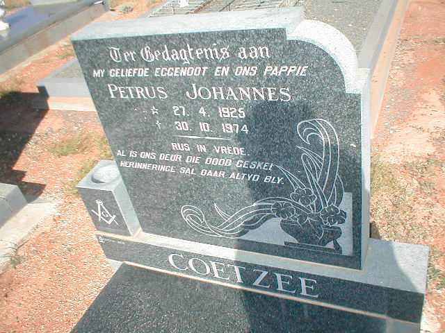 COETZEE Petrus Johannes 1925-1974