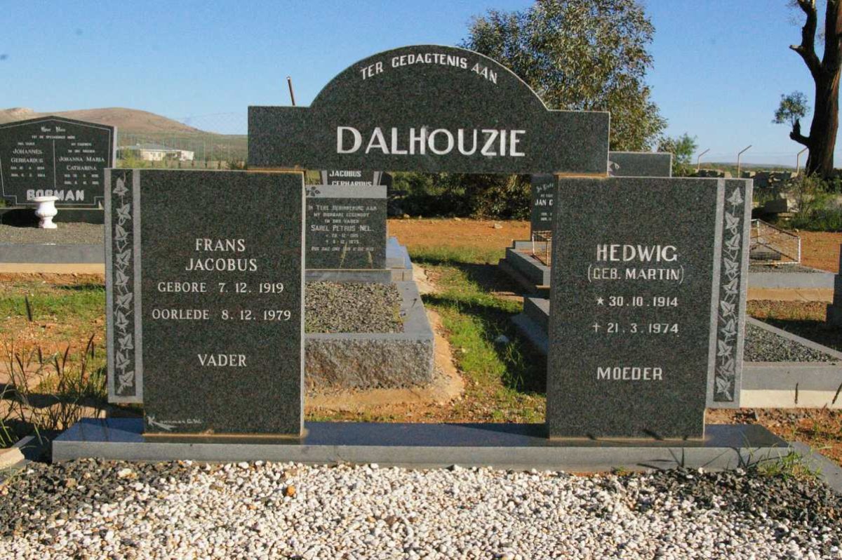 DALHOUZIE Frans Jacobus 1919-1979 &amp; Hedwig MARTIN 1914-1974