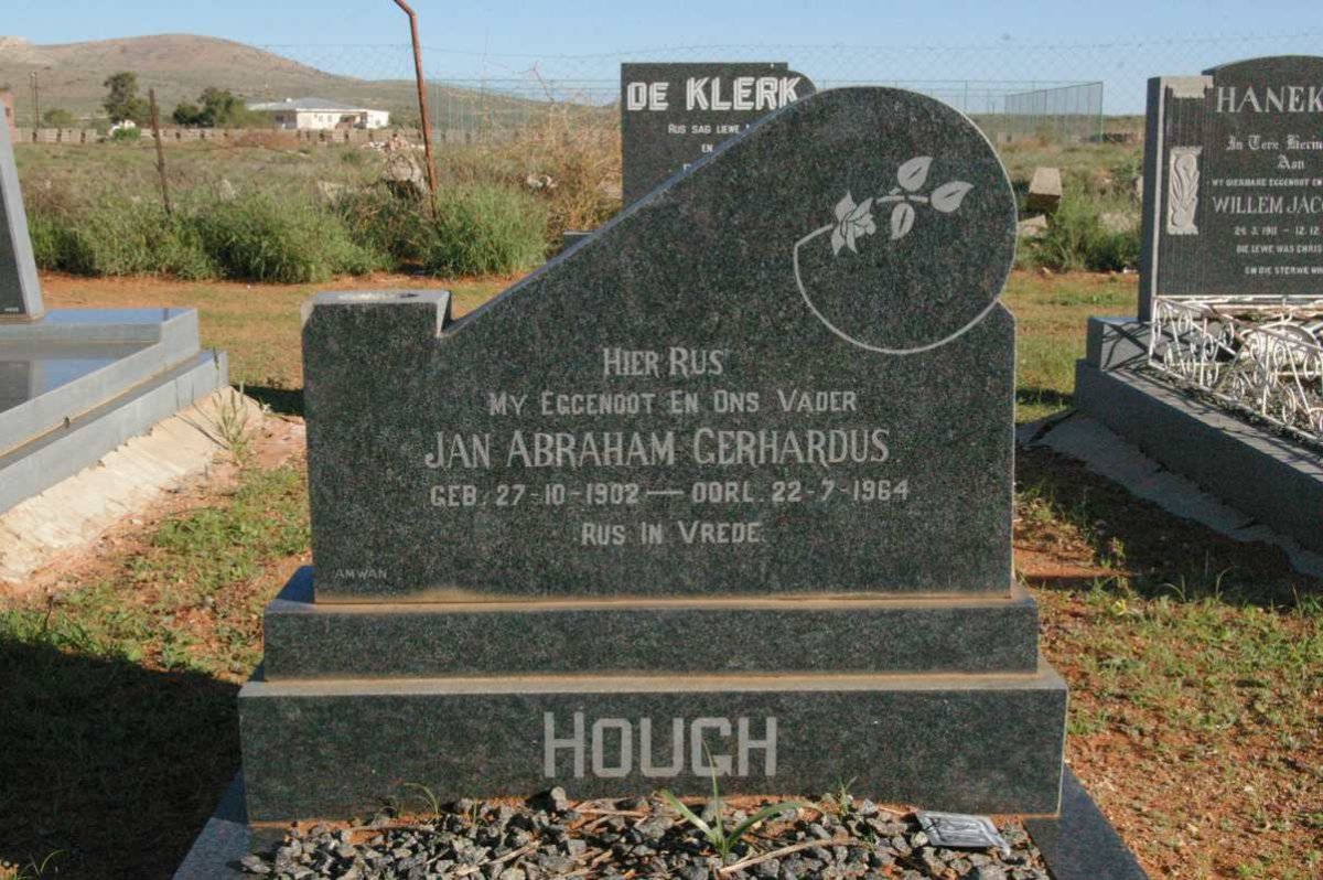 HOUGH Jan Abraham Gerhardus 1902-1964