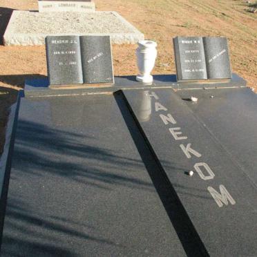 HANEKOM Hendrik J.L. 1899-1980 &amp; Winnie W.H. NOETH 1911-1974