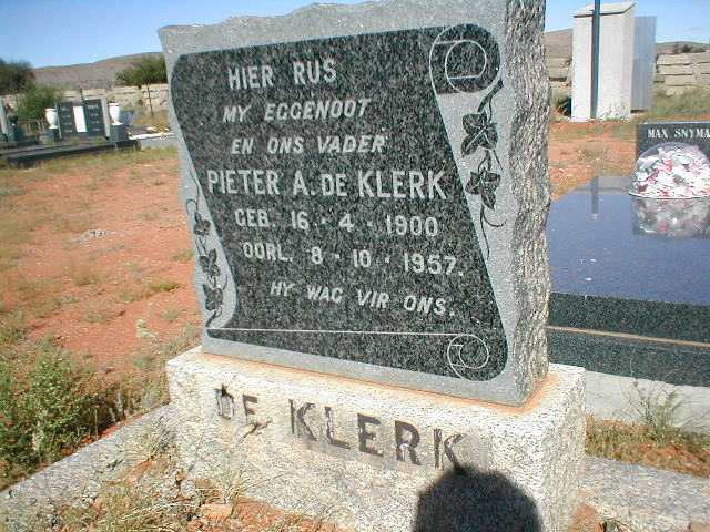KLERK Pieter A., de 1900-1957