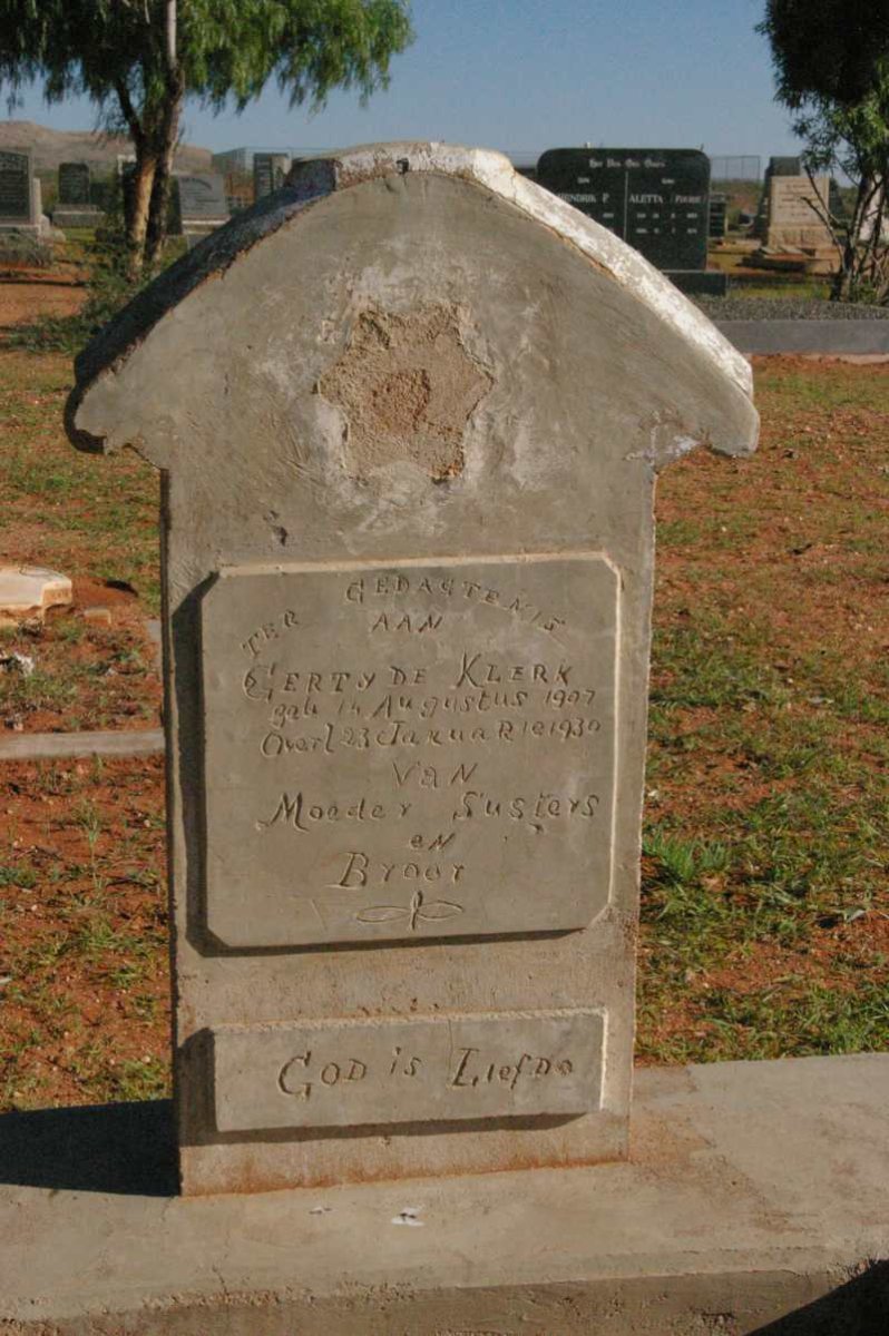 KLERK Gerty, de 1907-1930