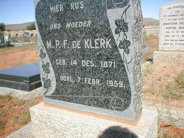 KLERK M. P. F., de 1871-1959