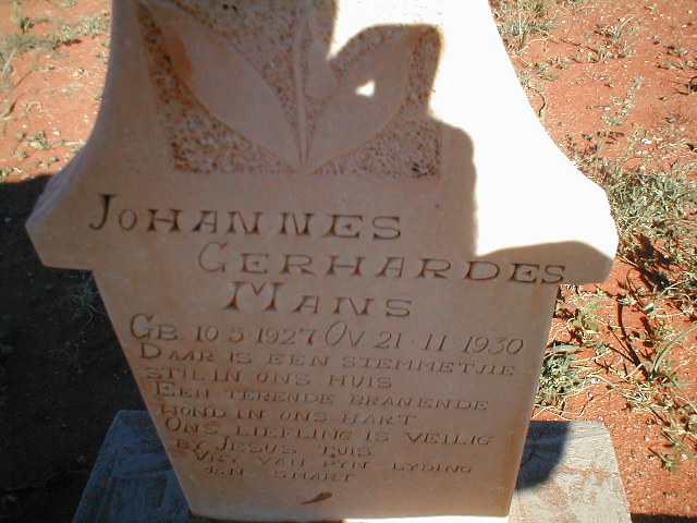 MANS Johannes Gerhardes 1927-1930