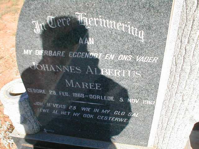 MAREE Johannes Albertus 1888-1967