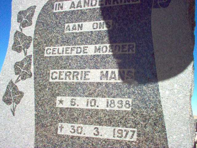 MANS Gerrie 1898-1977