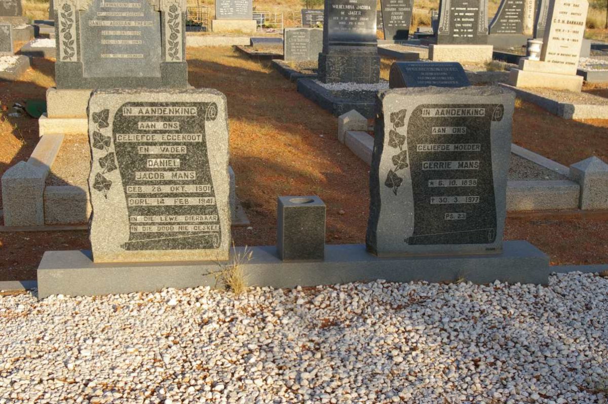 MANS Daniel Jacob 1901-1941 &amp; Gerrie 1898-1977