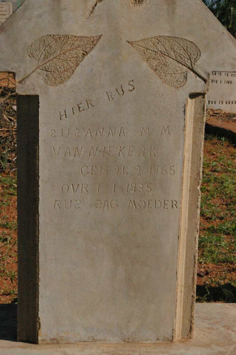 NIEKERK Susanna M.M, van 1855-1935