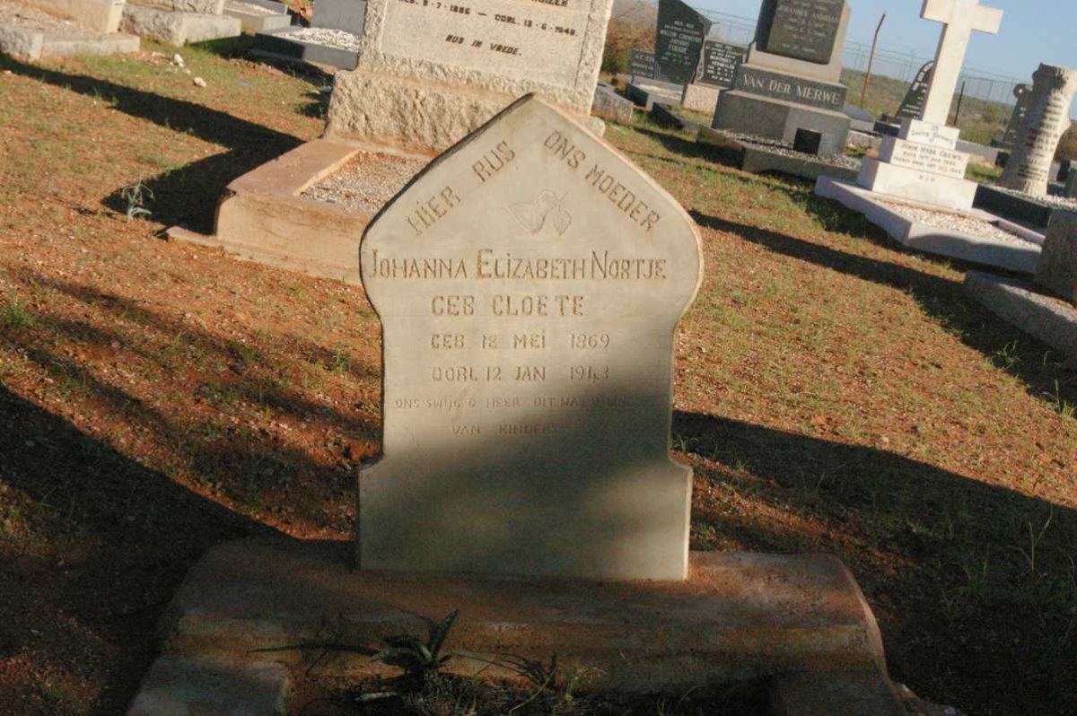 NORTJE Johanna Elizabeth nee CLOETE 1869-1943