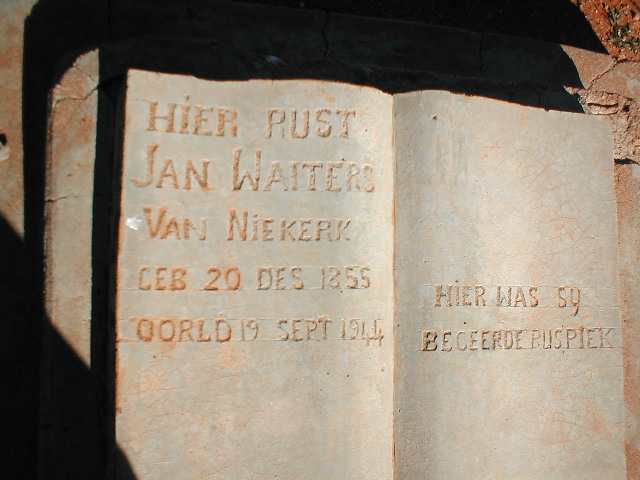 NIEKERK Jan Walters, van 1855-1944