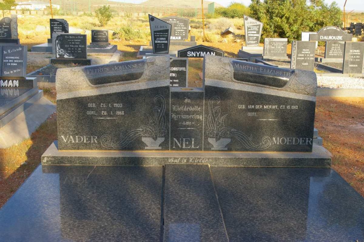NEL Petrus Johannes 1903-1968 &amp; Martha Elizabeth VAN DER MERWE 1913-