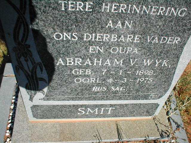 SMIT Abraham v. Wyk 1898-1975