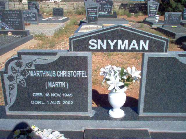 SNYMAN Marthinus Christoffel 1945-2002
