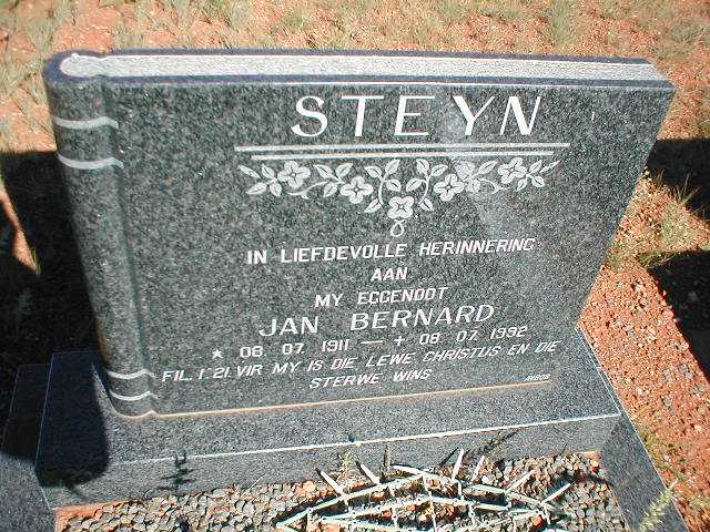 STEYN Jan Bernard 1911-1992