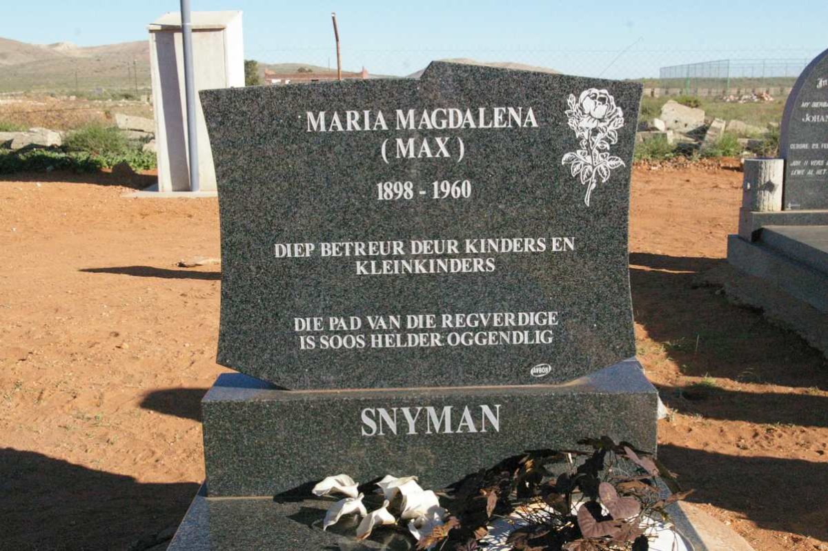 SNYMAN Maria Magdalena 1898-1960