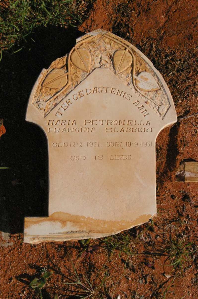 SLABBERT Maria Petronella Francina 1931-1931