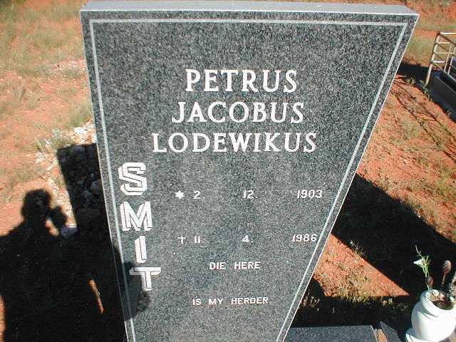 SMIT Petrus Jacobus Lodewikus 1903-1986
