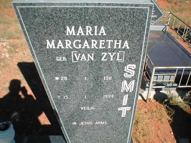 SMIT Maria Margaretha nee VAN ZYL 1911-1994