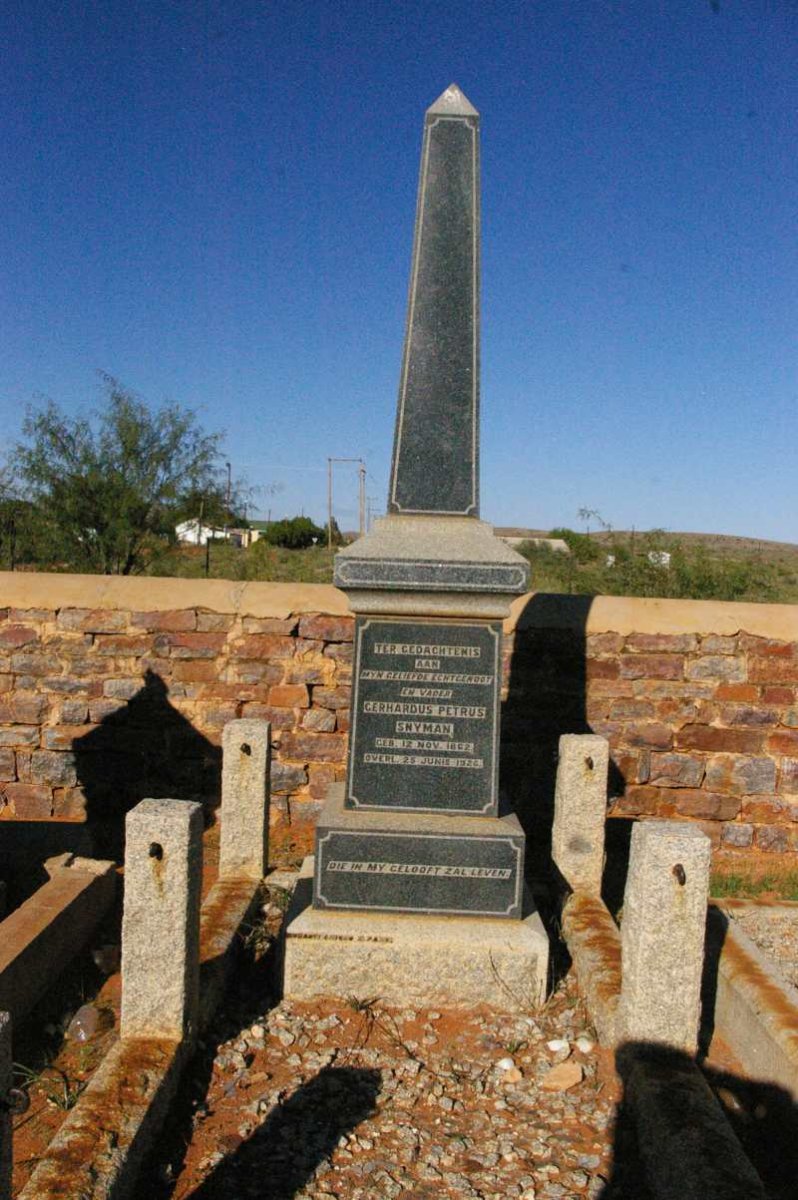 SNYMAN Gerhardus Petrus 1862-1926