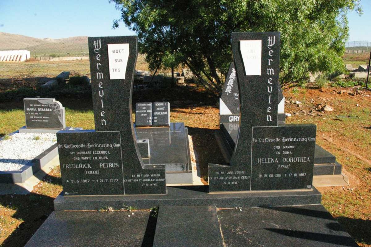 VERMEULEN Frederick Petrus 1907-1977 &amp; Helena Dorothea 1915-1997
