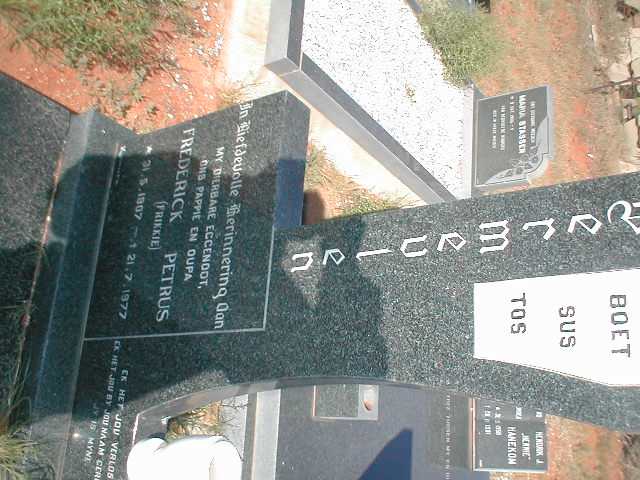 VERMEULEN Frederick Petrus 1907-1977