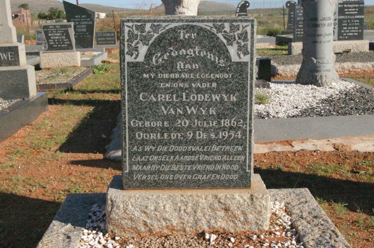 WYK Carel Lodewyk, van 1862-1954