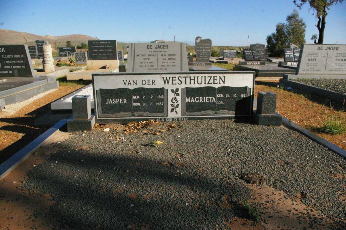 WESTHUIZEN Jasper, van der 1916-1987 &amp; Magrieta 1921-