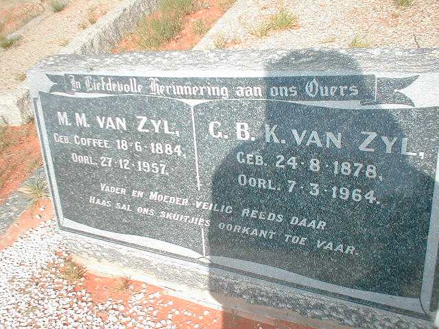 ZYL G. B. K., van 1878-1964 &amp; M. M. COFFEE 1884-1957