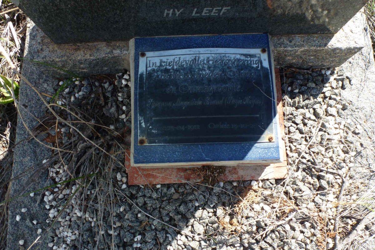 HEYNS Johan Barend 190?-1961 &amp; Susanna Magarieta BRAND 1912-2008