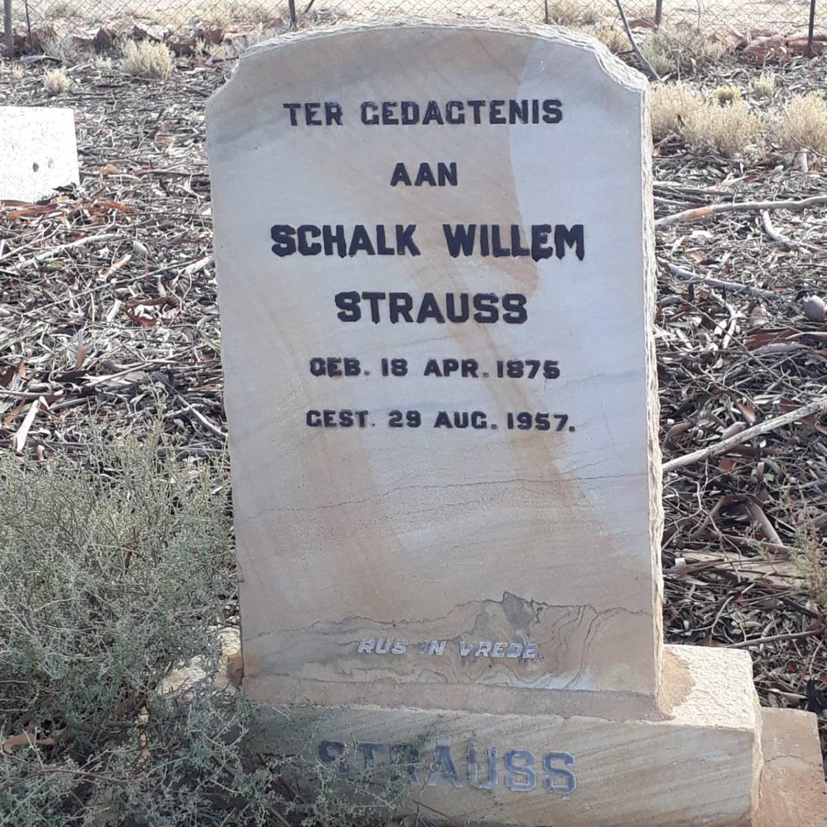STRAUSS Schalk Willem 1875-1957