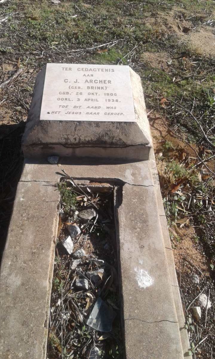 ARCHER C.J. nee BRINK 1905-1938