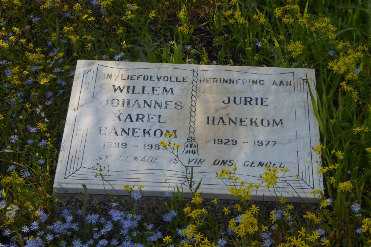 HANEKOM Willem Johannes Karel 1899-1983 :: HANEKOM Jurie 1929-1977