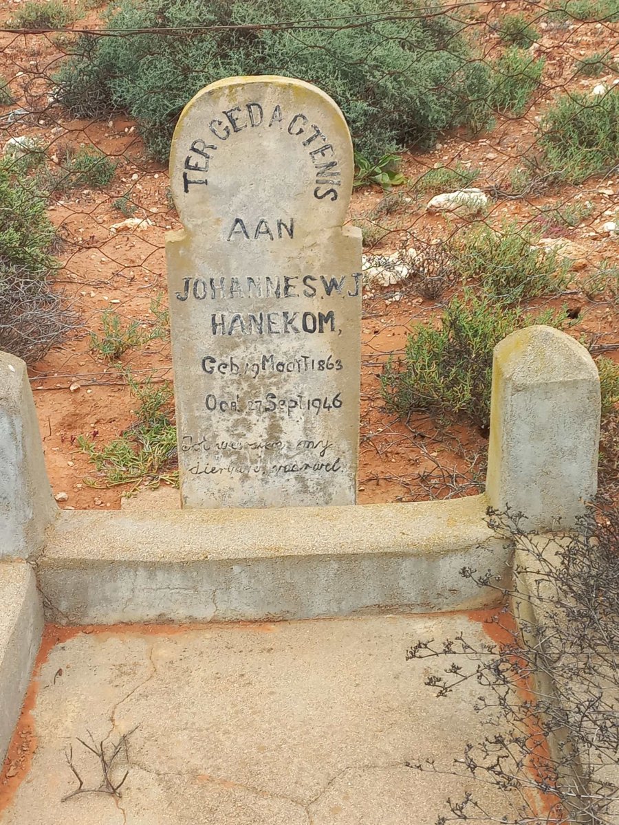 HANEKOM Johannes W.J. 1863-1946