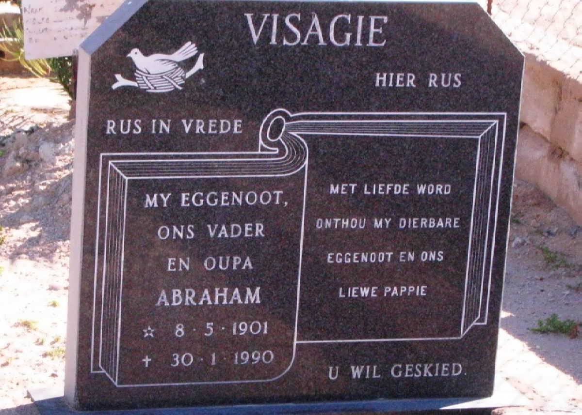 VISAGIE Abraham 1901-1990