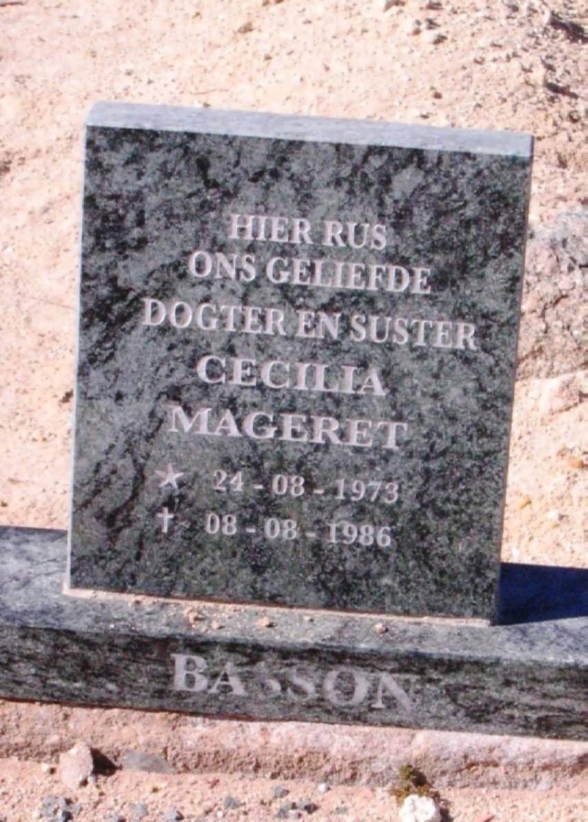 BASSON Cecilia Margeret 1973-1986