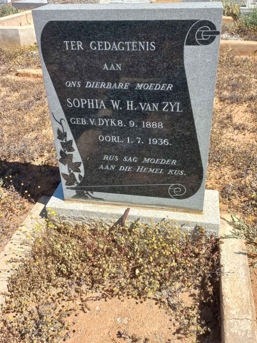 ZYL Sophia W.H., van 1888-1936