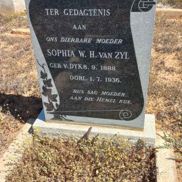 ZYL Sophia W.H., van 1888-1936
