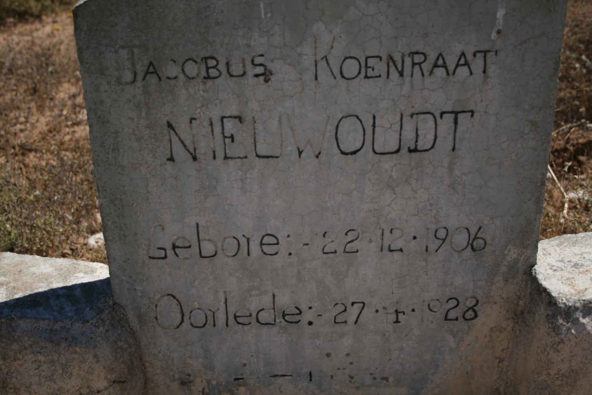 NIEUWOUDT Jacobus Koenraat 1906-1928
