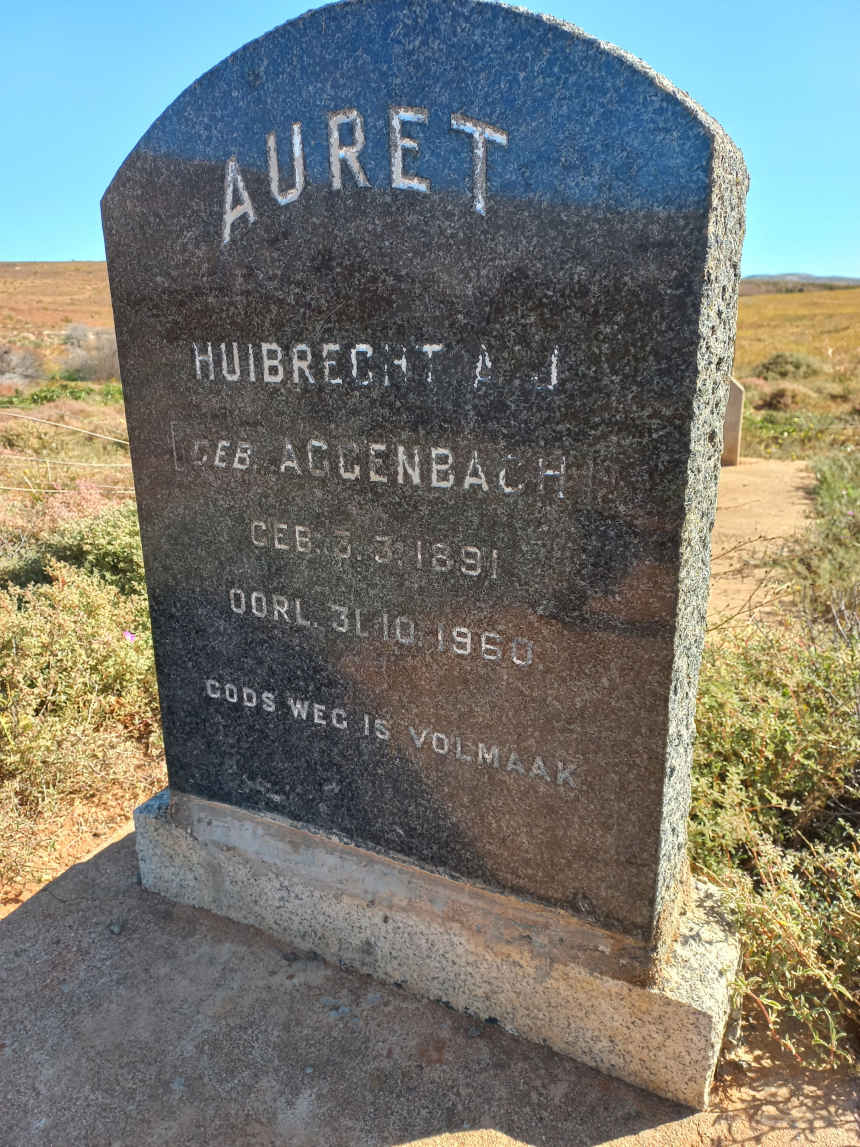 AURET Huibrecht A.J. nee AGGENBACH 1891-1960