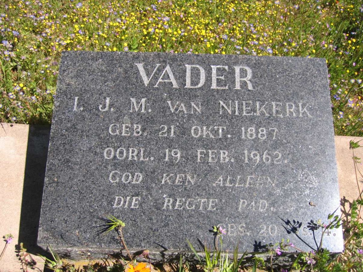 NIEKERK I.J.M., van 1887-1962