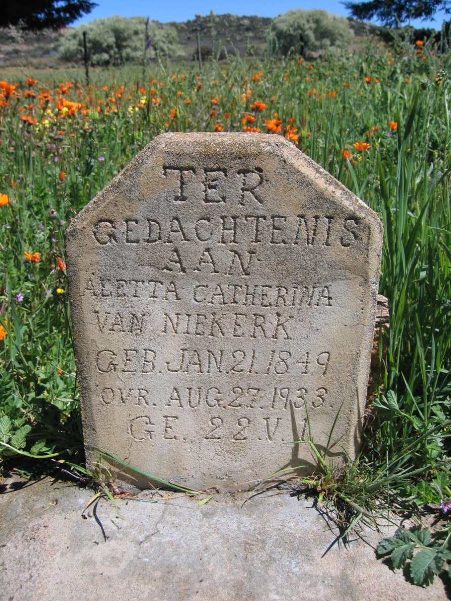 NIEKERK Aletta Catharina, van 1849-1933