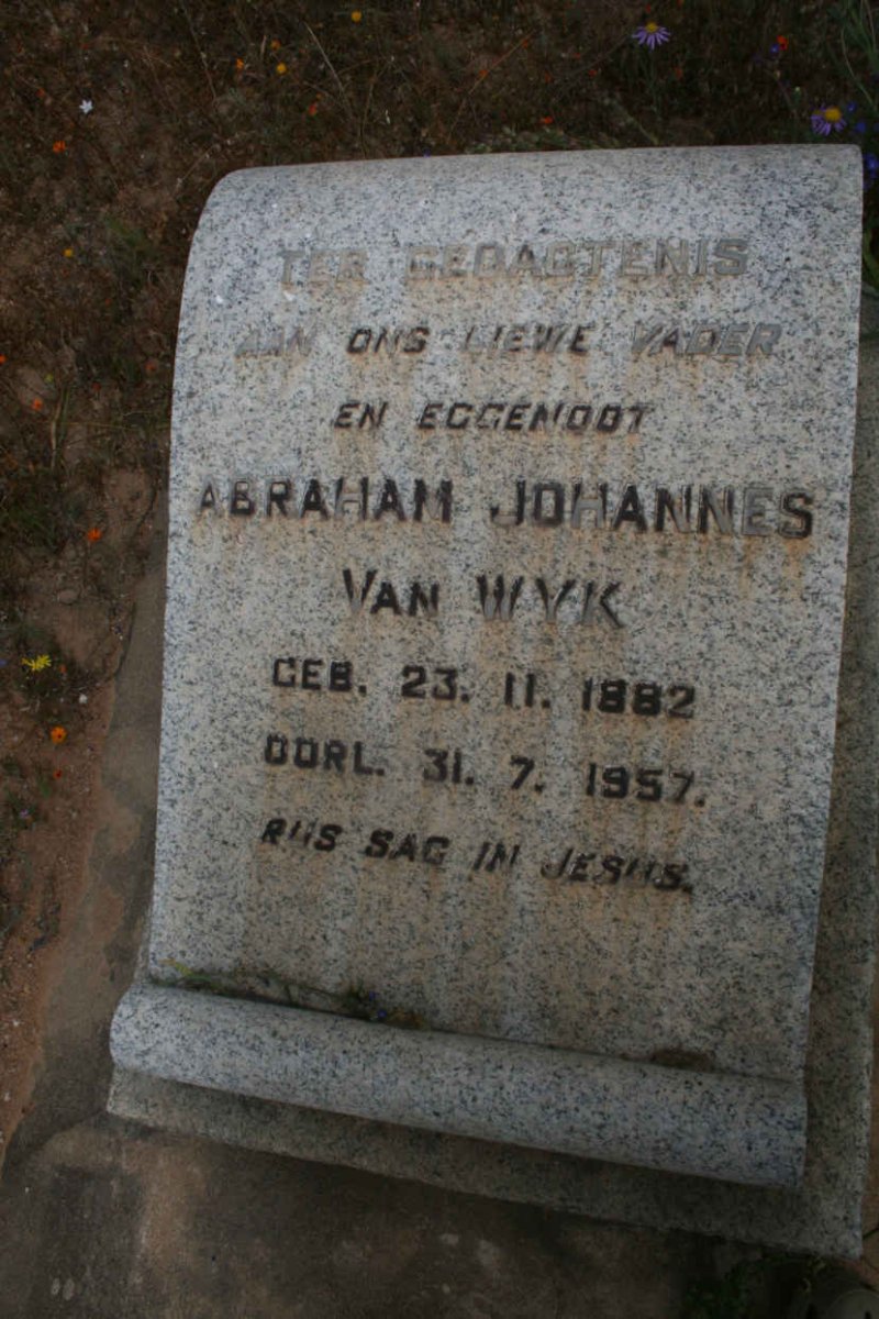 WYK Abraham Johannes, van 1882-1957