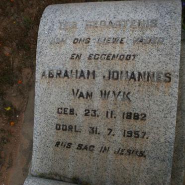 WYK Abraham Johannes, van 1882-1957