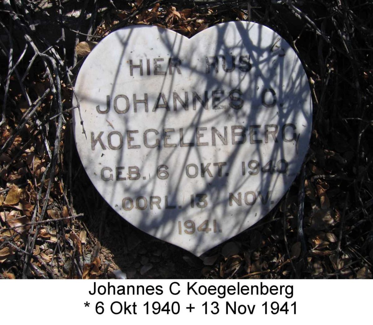 KOEGELEBERG Johannes O. 1940-1941