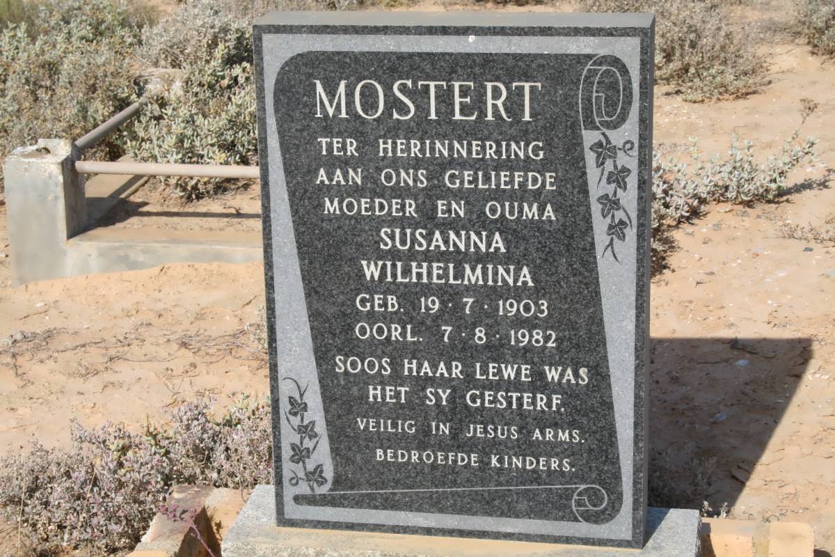 MOSTERT Susanna Wilhelmina 1903-1982