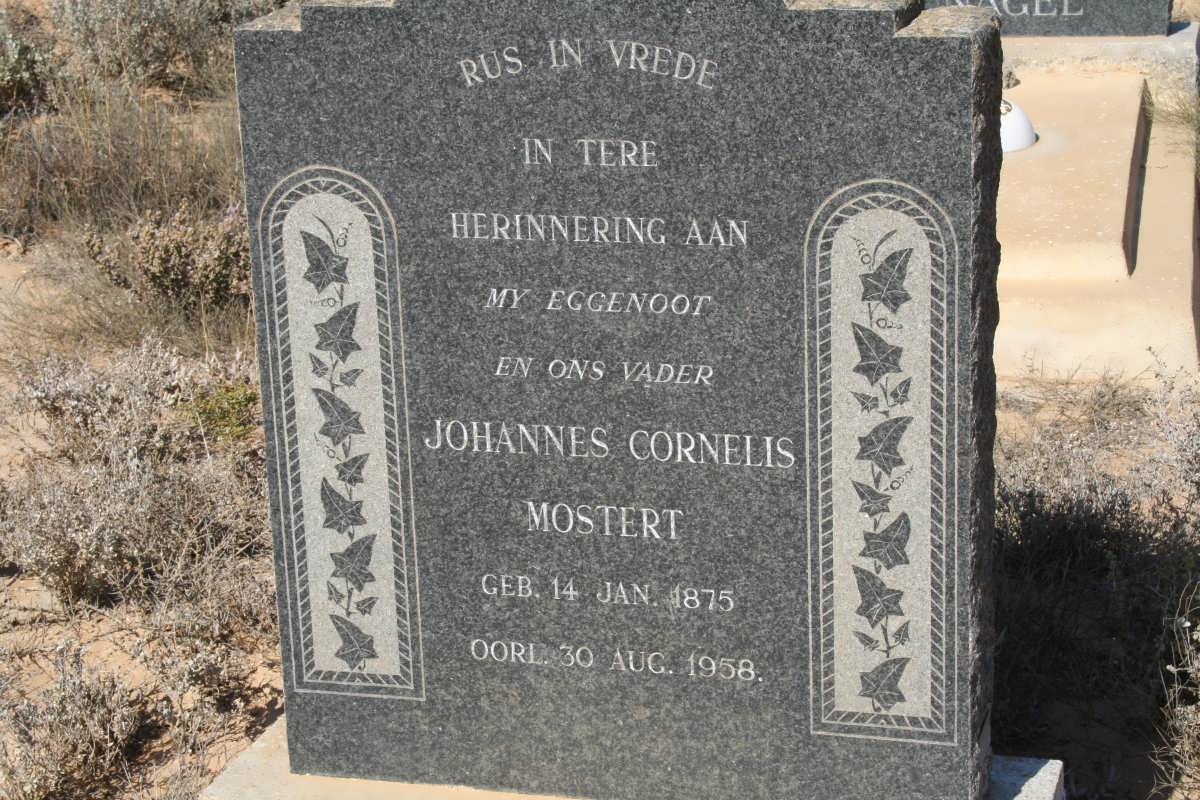 MOSTERT Johannes Cornelis 1875-1958